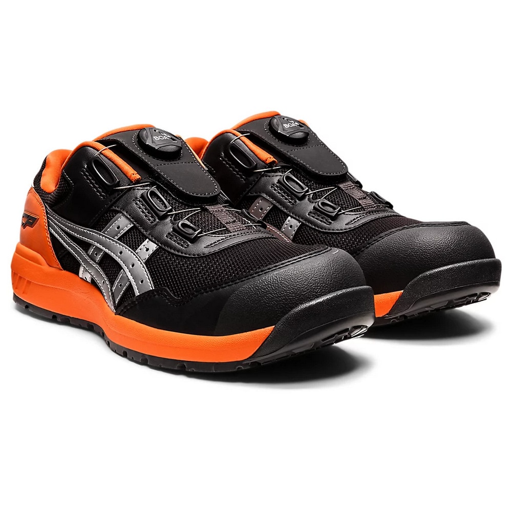 アシックス（ASICS）（メンズ、レディース）ワーキング シューズ ウィンジョブ CP209 BOA ブラック シルバー 1271A029.025  スニーカー 安全靴 作業靴 DIY スポーツ用品はスーパースポーツゼビオ