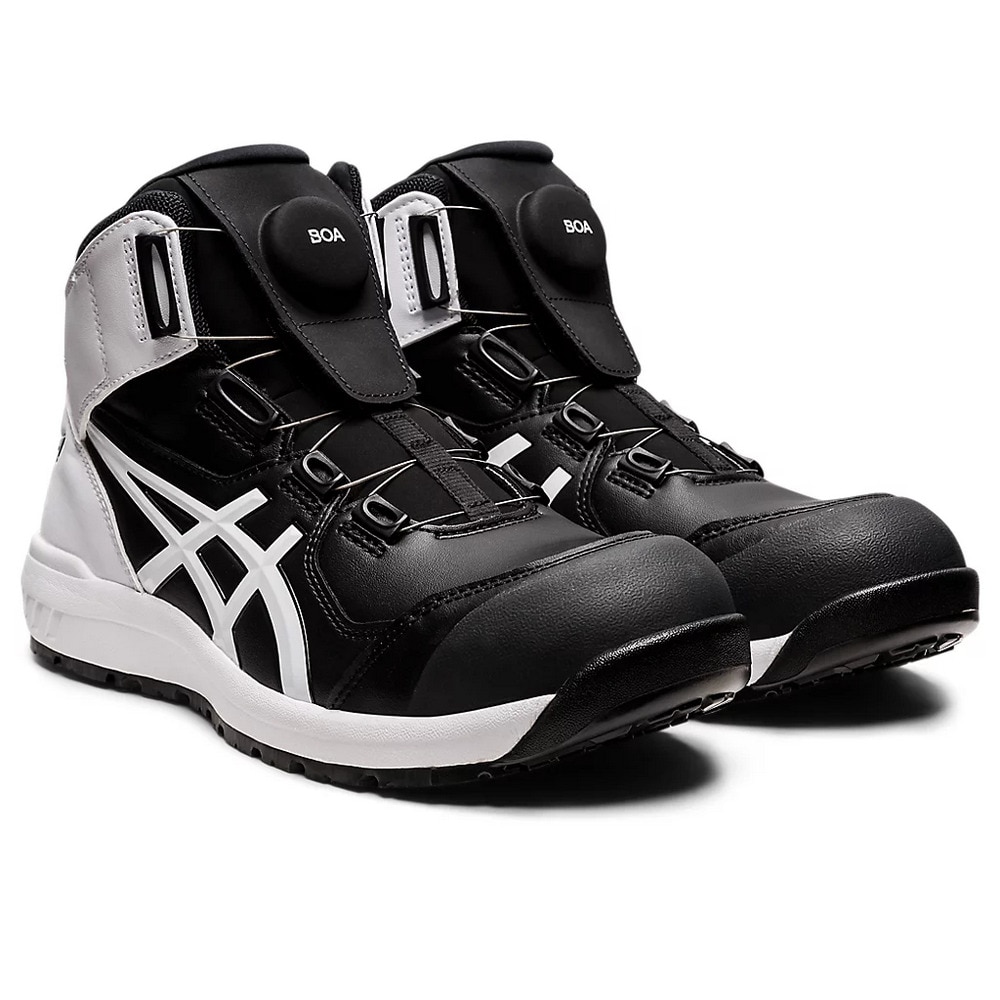 アシックス（ASICS）（メンズ、レディース）ワーキング シューズ ウィンジョブ CP304 BOA ブラック ホワイト 1271A030.001  スニーカー 安全靴 作業靴 DIY スポーツ用品はスーパースポーツゼビオ