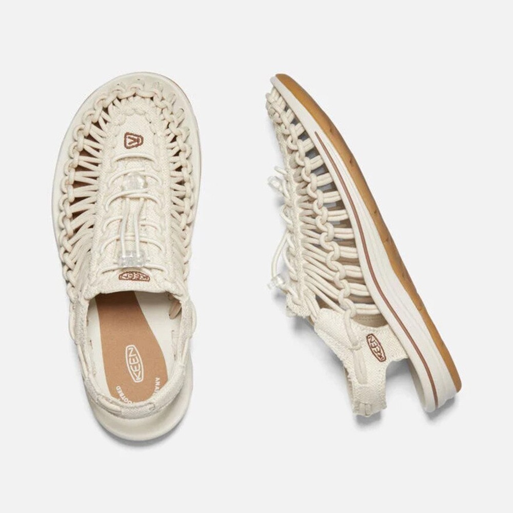キーン（KEEN）（レディース）ユニーク キャンバス ナチュラルキャンバス ホワイト 1026231 ストラップサンダル シューズ 靴 アウトドア カジュアル