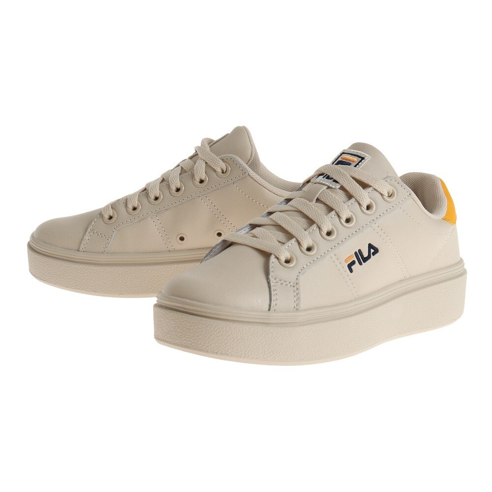 フィラ フィラ Fila レディース スニーカー ベージュ レディース コートプランピー Sl Ufw241 092 カジュアルシューズ 通勤 通学 シンプル スポーツ用品はスーパースポーツゼビオ