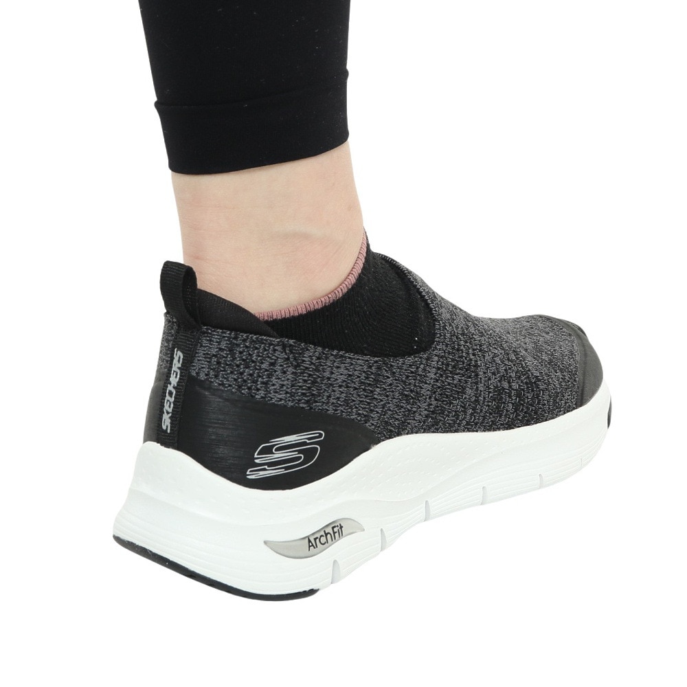 スケッチャーズ（SKECHERS）（レディース）カジュアルシューズ アーチフィット クイック スタート ブラック 149563-BLK スニーカー  スリップオン 洗濯機洗い可 スポーツ用品はスーパースポーツゼビオ