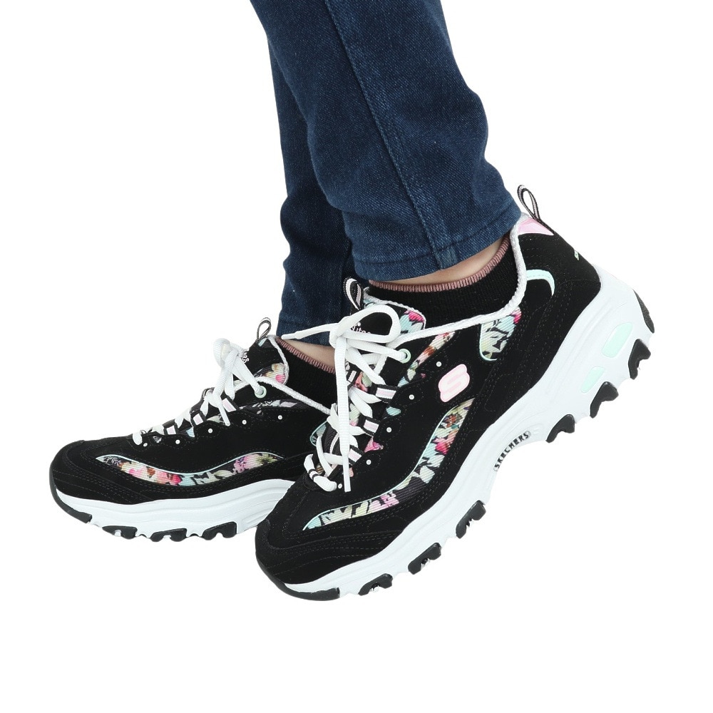 スケッチャーズ（SKECHERS）（レディース）カジュアルシューズ ディーライト ブルーミング フィールズ 149794-BKMT