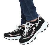 スケッチャーズ（SKECHERS）（レディース）カジュアルシューズ ディーライト ブルーミング フィールズ ブラック 149794-BKMT スニーカー タウン 通気性