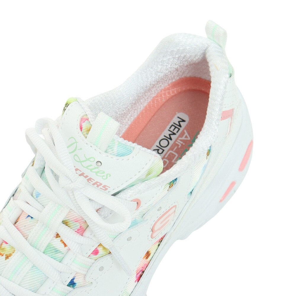 スケッチャーズ（SKECHERS）（レディース）カジュアルシューズ ディーライト ブルーミング フィールズ ホワイト 白 149794-WMLT スニーカー タウン 通気性