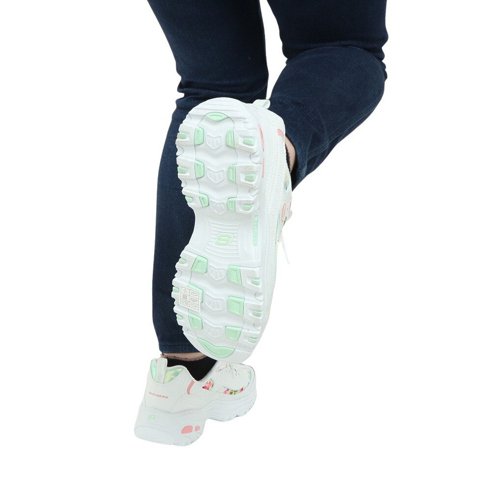 スケッチャーズ（SKECHERS）（レディース）カジュアルシューズ ディーライト ブルーミング フィールズ ホワイト 白 149794-WMLT スニーカー タウン 通気性