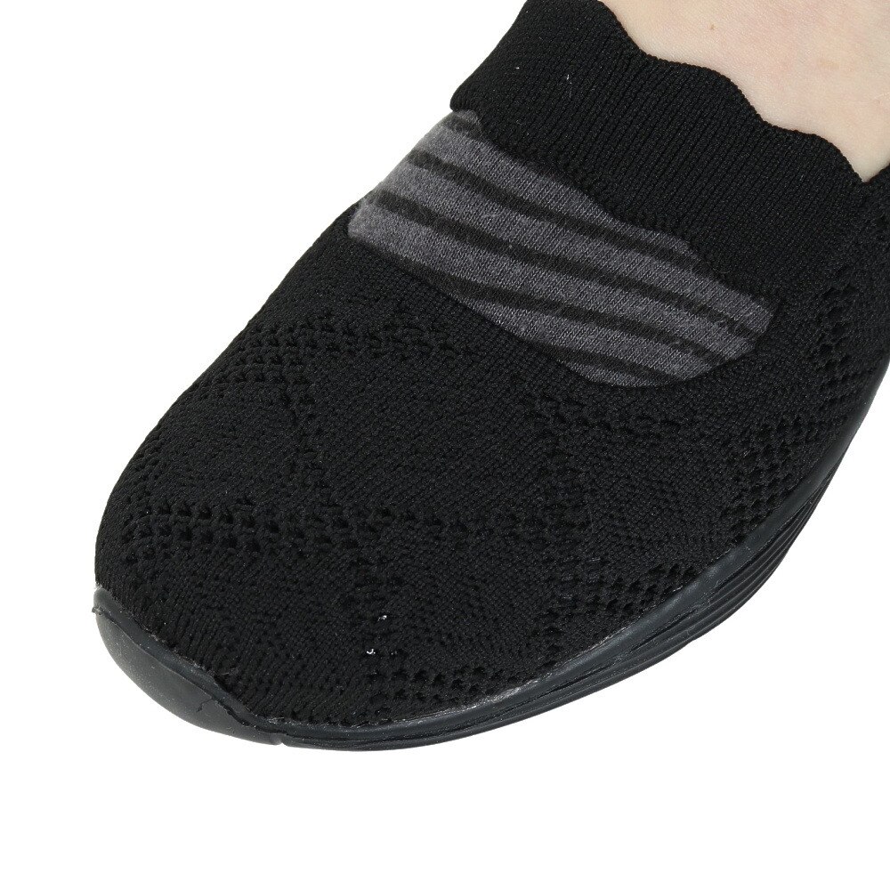 スケッチャーズ（SKECHERS）（レディース）カジュアルシューズ シーガー カジュアル パーティ ブラック 158110-BBK スニーカー 通気性 軽量 タウン 旅行
