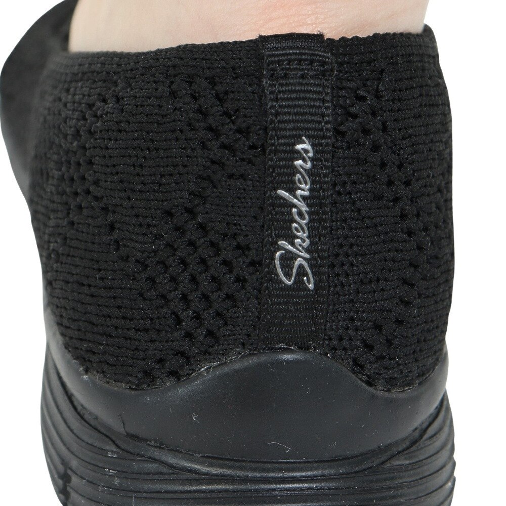 スケッチャーズ（SKECHERS）（レディース）カジュアルシューズ シーガー カジュアル パーティ ブラック 158110-BBK スニーカー 通気性 軽量 タウン 旅行