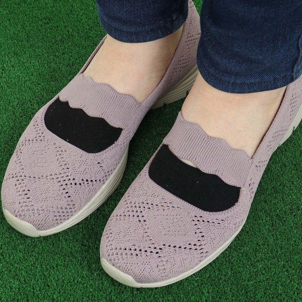 スケッチャーズ（SKECHERS）（レディース）カジュアルシューズ シーガー カジュアル パーティ ラベンダー 158110-LAV スニーカー 通気性 軽量 タウン 旅行