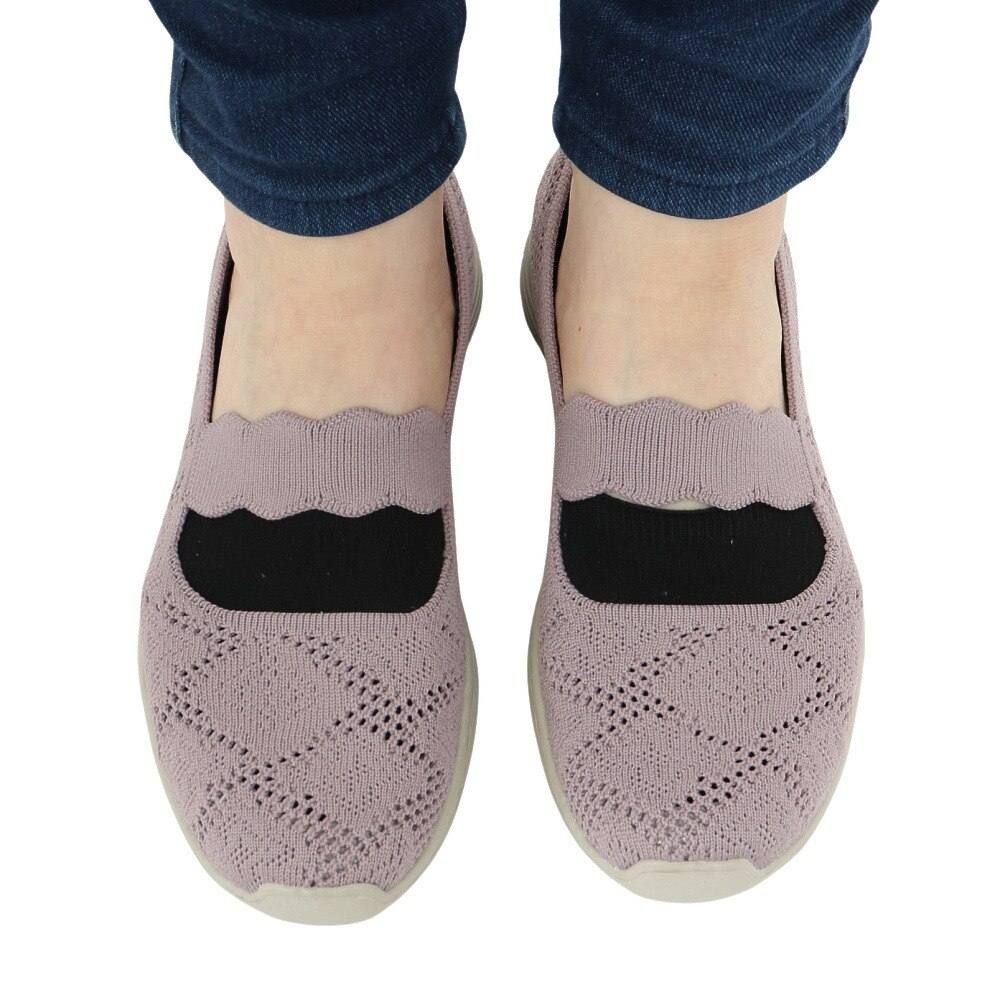 スケッチャーズ（SKECHERS）（レディース）カジュアルシューズ シーガー カジュアル パーティ ラベンダー 158110-LAV スニーカー 通気性 軽量 タウン 旅行