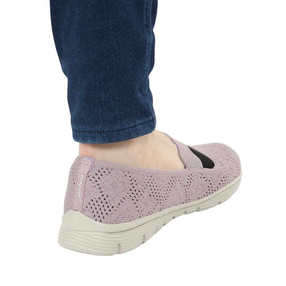 スケッチャーズ（SKECHERS）（レディース）カジュアルシューズ シーガー カジュアル パーティ ラベンダー 158110-LAV スニーカー 通気性 軽量 タウン 旅行