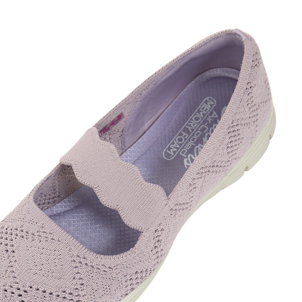 スケッチャーズ（SKECHERS）（レディース）カジュアルシューズ シーガー カジュアル パーティ ラベンダー 158110-LAV スニーカー 通気性 軽量 タウン 旅行