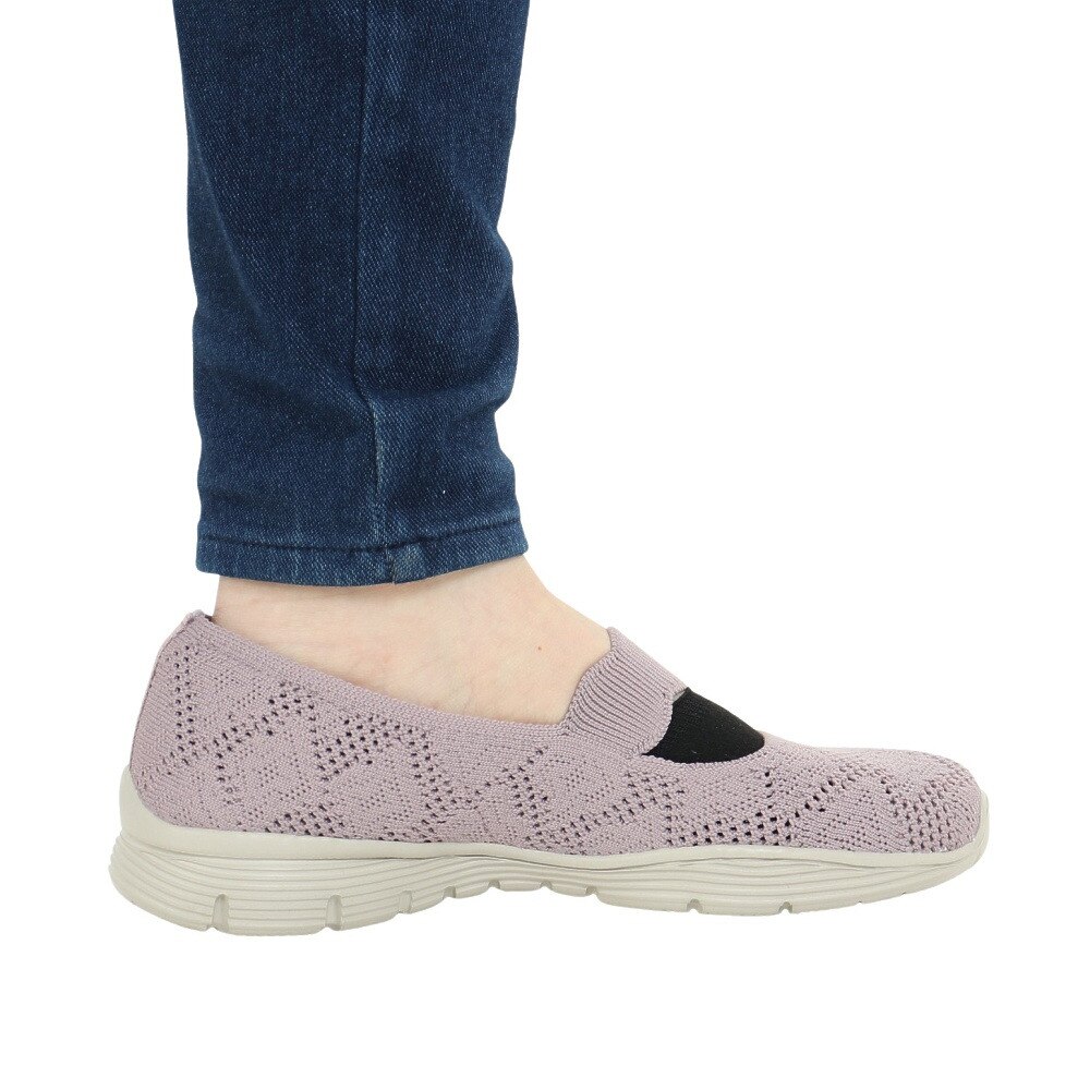 スケッチャーズ（SKECHERS）（レディース）カジュアルシューズ シーガー カジュアル パーティ ラベンダー 158110-LAV スニーカー 通気性 軽量 タウン 旅行