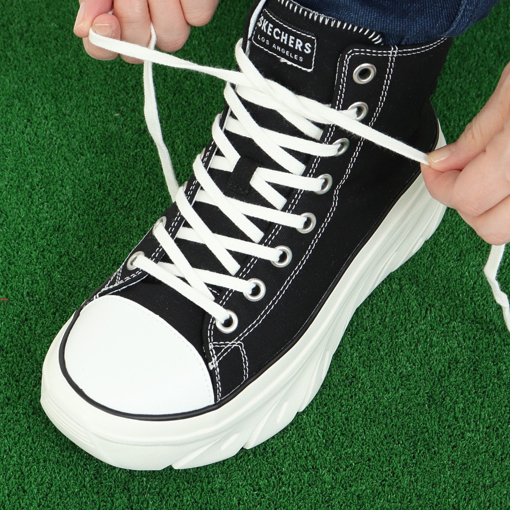 スケッチャーズ（SKECHERS）（レディース）カジュアルシューズ ファンキー ストリート グルーヴ ウェイ 177430-BLK スニーカー 厚底 ハイカット