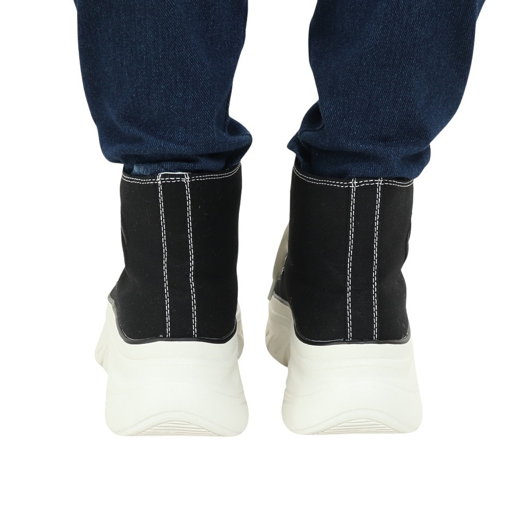 スケッチャーズ（SKECHERS）（レディース）カジュアルシューズ ファンキー ストリート グルーヴ ウェイ 177430-BLK スニーカー 厚底 ハイカット
