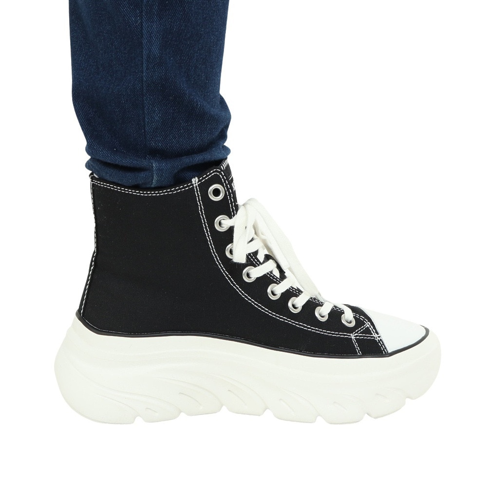 スケッチャーズ（SKECHERS）（レディース）カジュアルシューズ ファンキー ストリート グルーヴ ウェイ 177430-BLK スニーカー 厚底 ハイカット