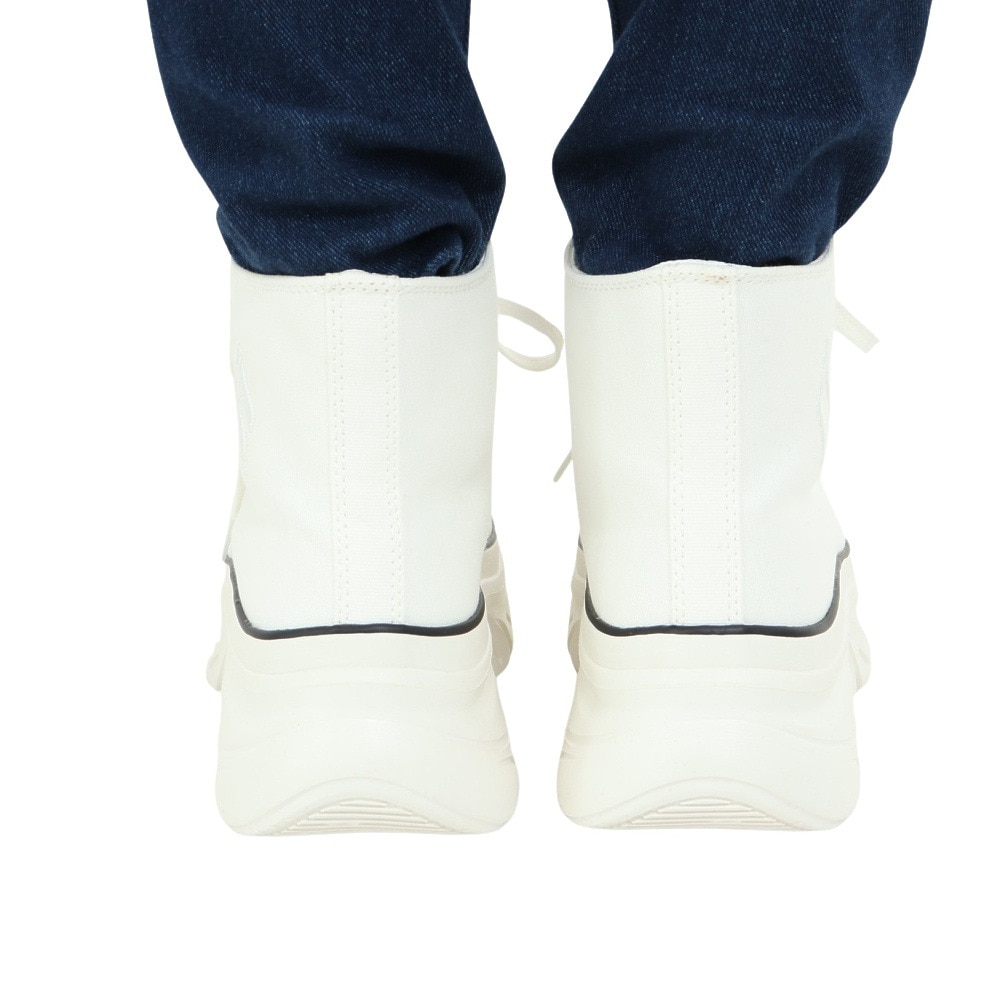 スケッチャーズ（SKECHERS）（レディース）カジュアルシューズ ファンキー ストリート グルーヴ ウェイ ホワイト 177430-WHT スニーカー 厚底 ハイカット