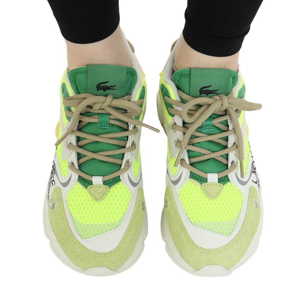 ラコステ（LACOSTE）（レディース）カジュアルシューズ L003 NEO 123 1 SFA ホワイト イエロー 45SFA0001-Y21 スニーカー スポーツシューズ タウン 街履き 
