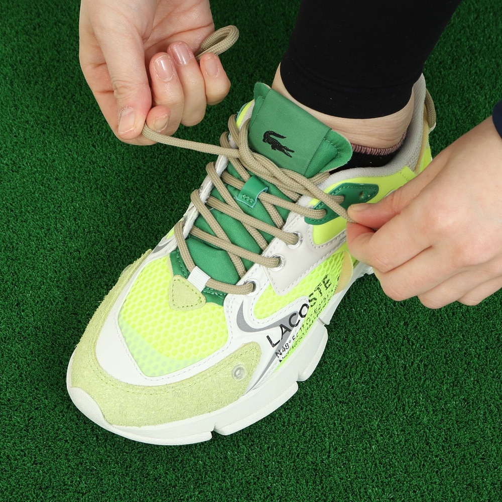 ラコステ（LACOSTE）（レディース）カジュアルシューズ L003 NEO 123 1 SFA ホワイト イエロー 45SFA0001-Y21 スニーカー スポーツシューズ タウン 街履き 