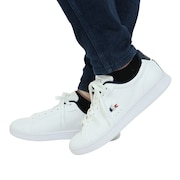 ラコステ（LACOSTE）（レディース）カジュアルシューズ カーナビー プロ TRI 123 1 SFA ホワイト ネイビー 45SFA0084-407 スニーカー スポーツシューズ