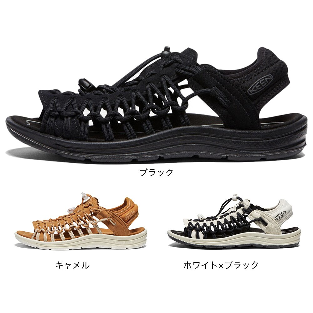 キーン（KEEN）（レディース）カジュアルシューズ ユニーク 2 OT ホワイト ブラック 1027299 スライドスニーカー サンダル 軽量