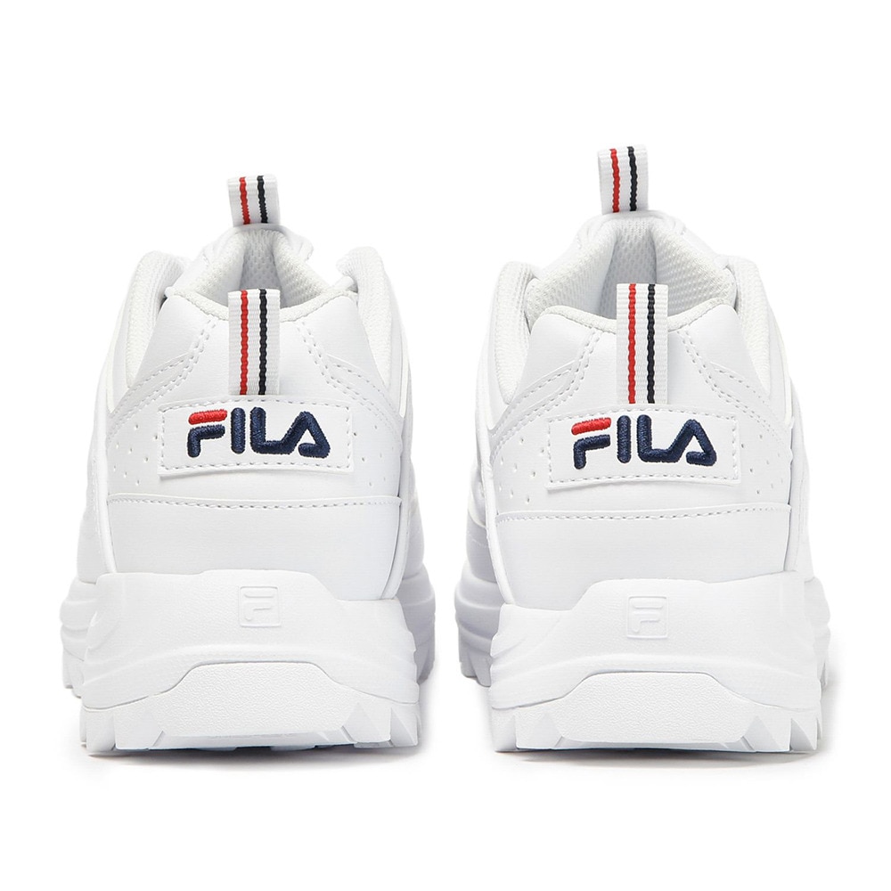 フィラ（FILA）（レディース）カジュアルシューズ ディストーター プレミアム ストリート ホワイト WSS23012-125 スニーカー 厚底 タウン 日常履き 