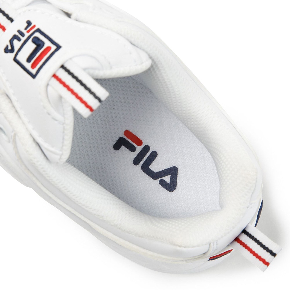 フィラ（FILA）（レディース）カジュアルシューズ ディストーター プレミアム ストリート ホワイト WSS23012-125 スニーカー 厚底 タウン 日常履き 