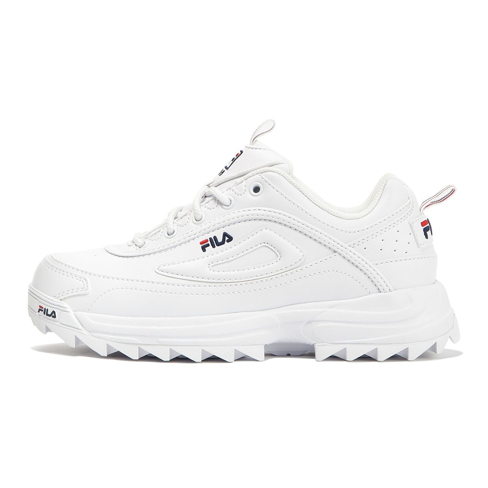 フィラ（FILA）（レディース）カジュアルシューズ ディストーター プレミアム ストリート ホワイト WSS23012-125 スニーカー 厚底 タウン 日常履き 