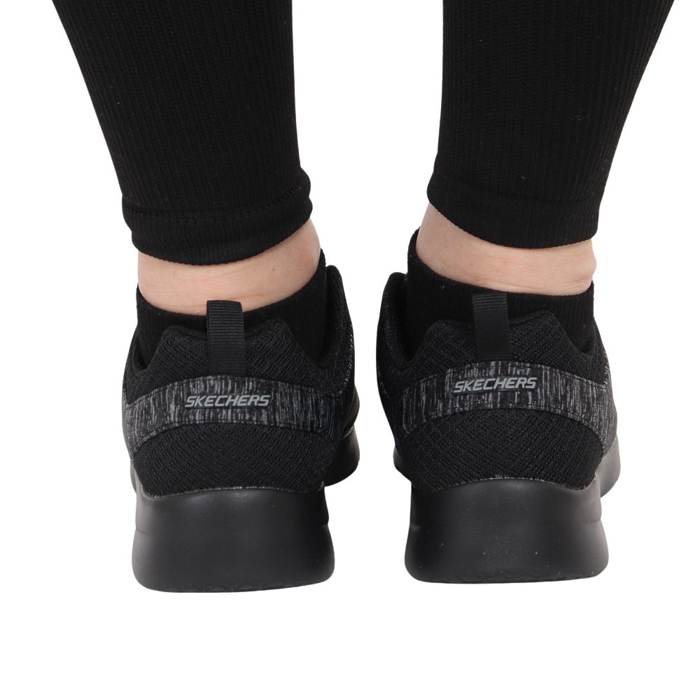 スケッチャーズ（SKECHERS）（レディース）カジュアルシューズ ダイナマイト 2.0インアフラッシュ ワイド ブラック 12965W-BKCC スニーカー クッション性