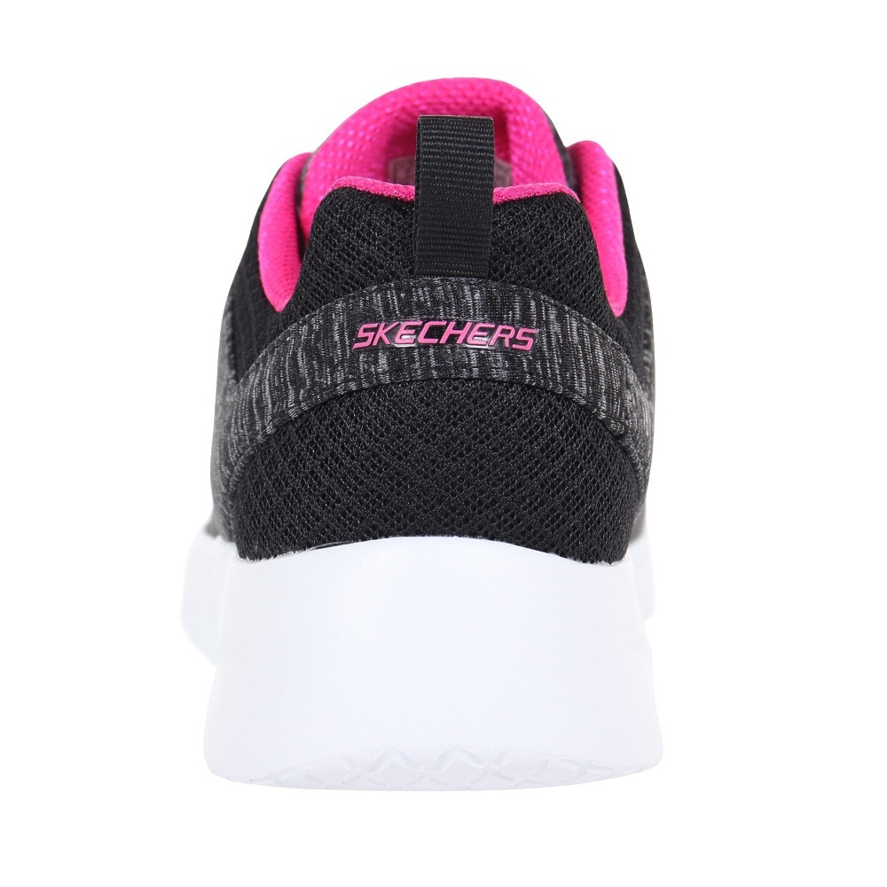 スケッチャーズ（SKECHERS）（レディース）カジュアルシューズ ダイナマイト 2.0イン ア フラッシュ ワイド ブラック ピンク 12965W-BKHP スニーカー