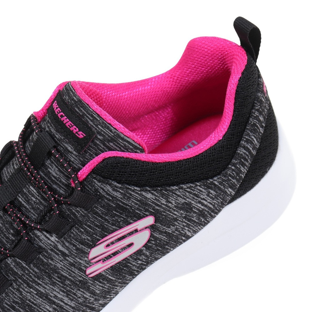 スケッチャーズ（SKECHERS）（レディース）カジュアルシューズ ダイナマイト 2.0イン ア フラッシュ ワイド ブラック ピンク 12965W-BKHP スニーカー
