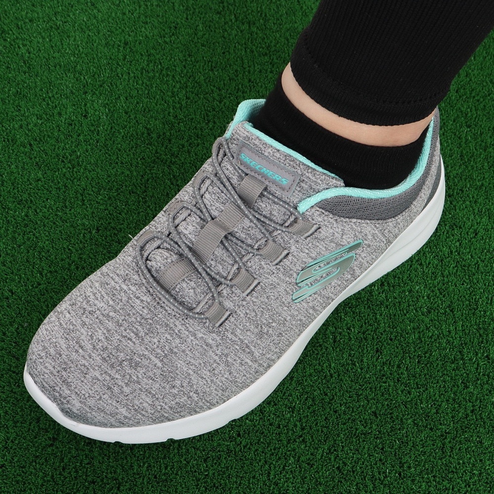 スケッチャーズ（SKECHERS）（レディース）カジュアルシューズ ダイナマイト 2.0イン ア フラッシュ ワイド グレー 12965W-GYMN スニーカー クッション性