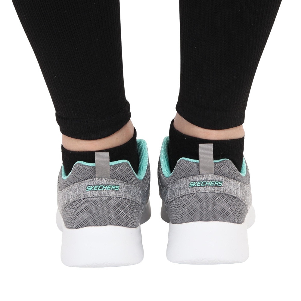 スケッチャーズ（SKECHERS）（レディース）カジュアルシューズ ダイナマイト 2.0イン ア フラッシュ ワイド グレー 12965W-GYMN スニーカー クッション性