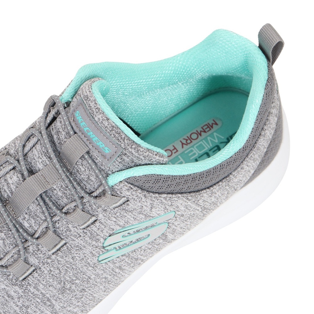 スケッチャーズ（SKECHERS）（レディース）カジュアルシューズ ダイナマイト 2.0イン ア フラッシュ ワイド グレー 12965W-GYMN スニーカー クッション性