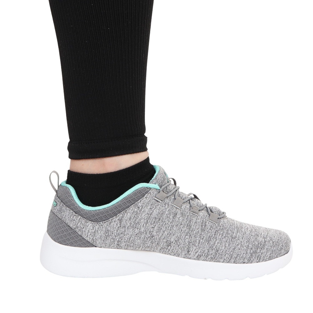 スケッチャーズ（SKECHERS）（レディース）カジュアルシューズ ダイナマイト 2.0イン ア フラッシュ ワイド グレー 12965W-GYMN スニーカー クッション性