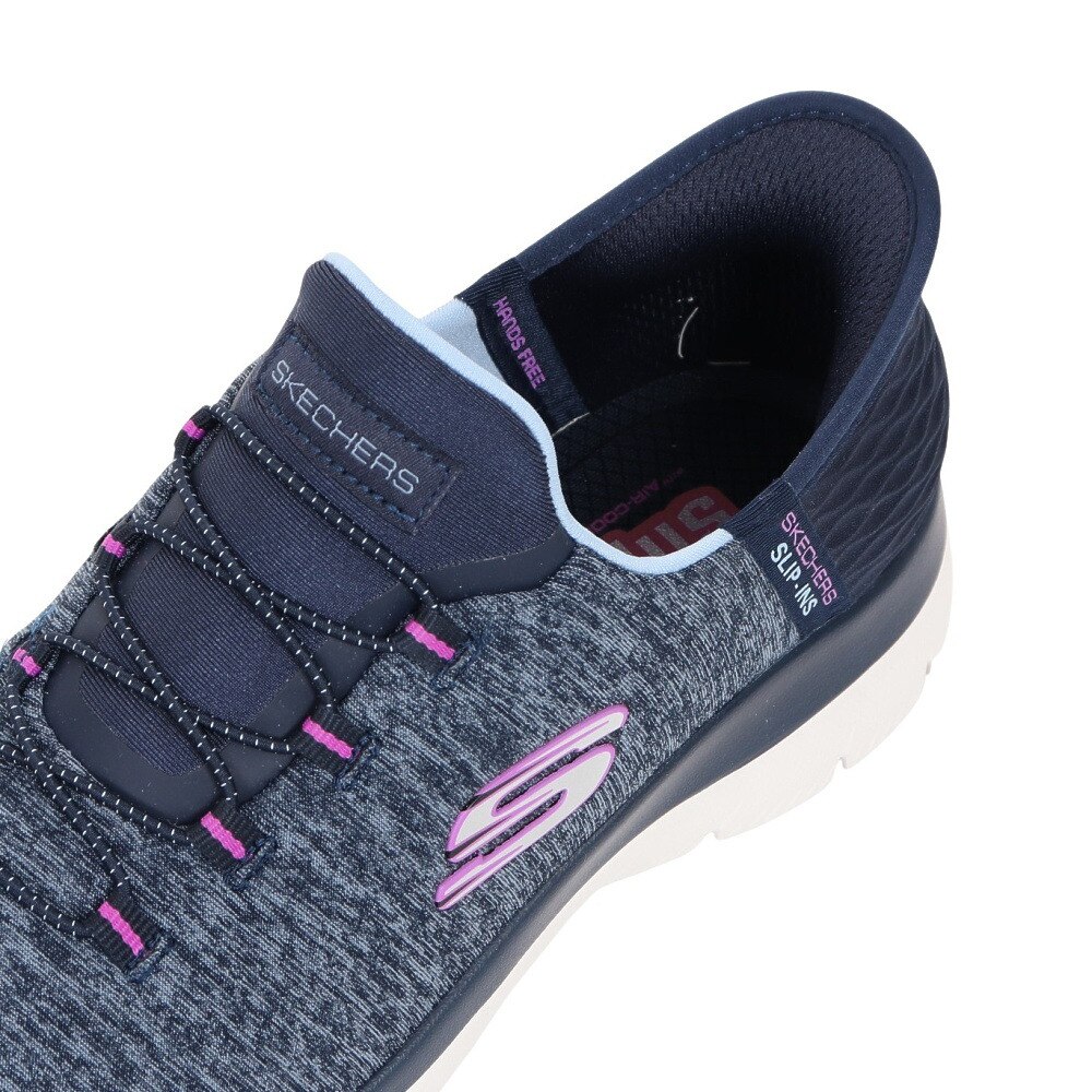 スケッチャーズ（SKECHERS）（レディース）スニーカー サミッツ ダズリング ヘイズ  ネイビー 149937-NVPR スリッポン スリップインズ ウォッシャブル