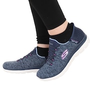 スケッチャーズ（SKECHERS）（レディース）スニーカー サミッツ ダズリング ヘイズ  ネイビー 149937-NVPR スリッポン スリップインズ ウォッシャブル
