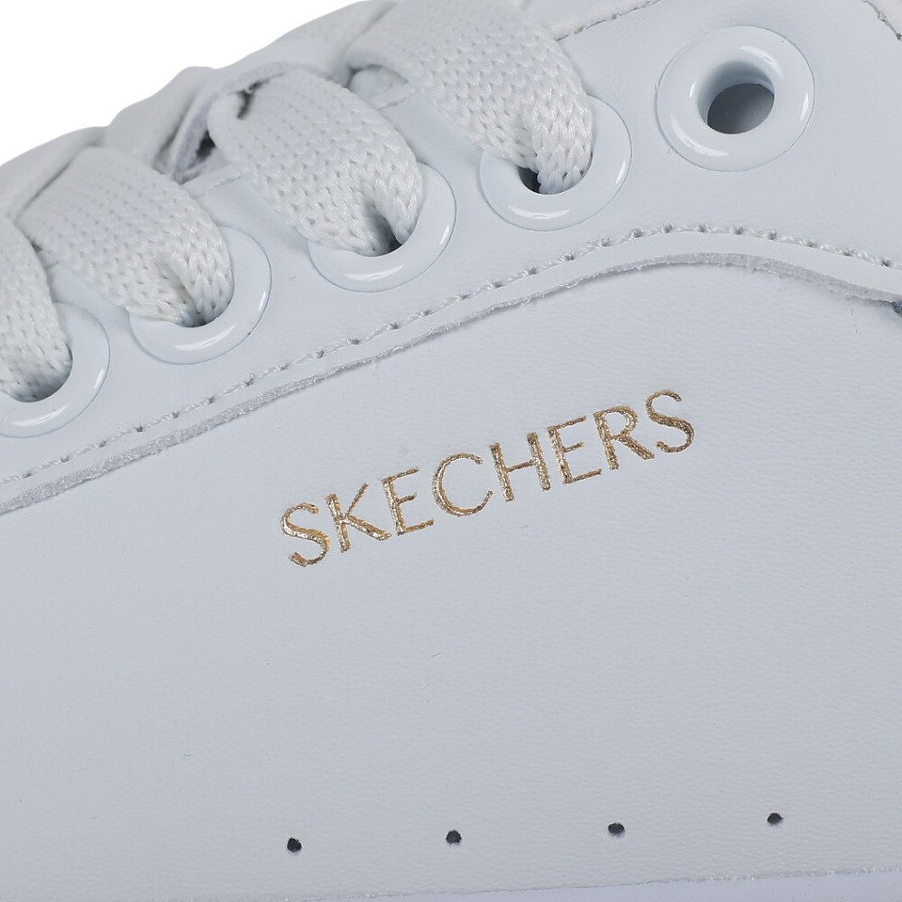 スケッチャーズ（SKECHERS）（レディース）カジュアルシューズ コルドバ クラシックベストビヘイビア ホワイト グレー 185060-WBL スニーカー シンプル 軽量