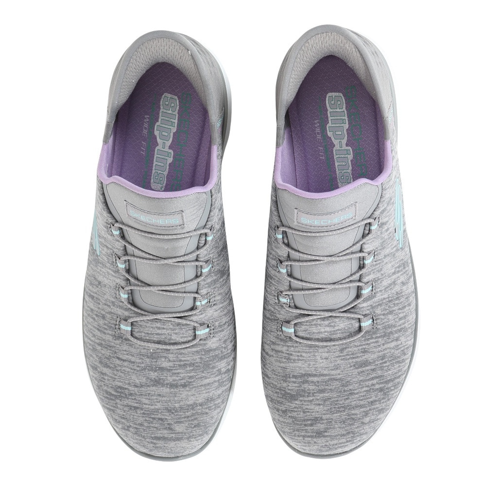 スケッチャーズ（SKECHERS）（レディース）カジュアルシューズ スリップインズ サミッツ ダズリング ヘイズ グレー 149937W-GYMT スニーカー ハンズフリー