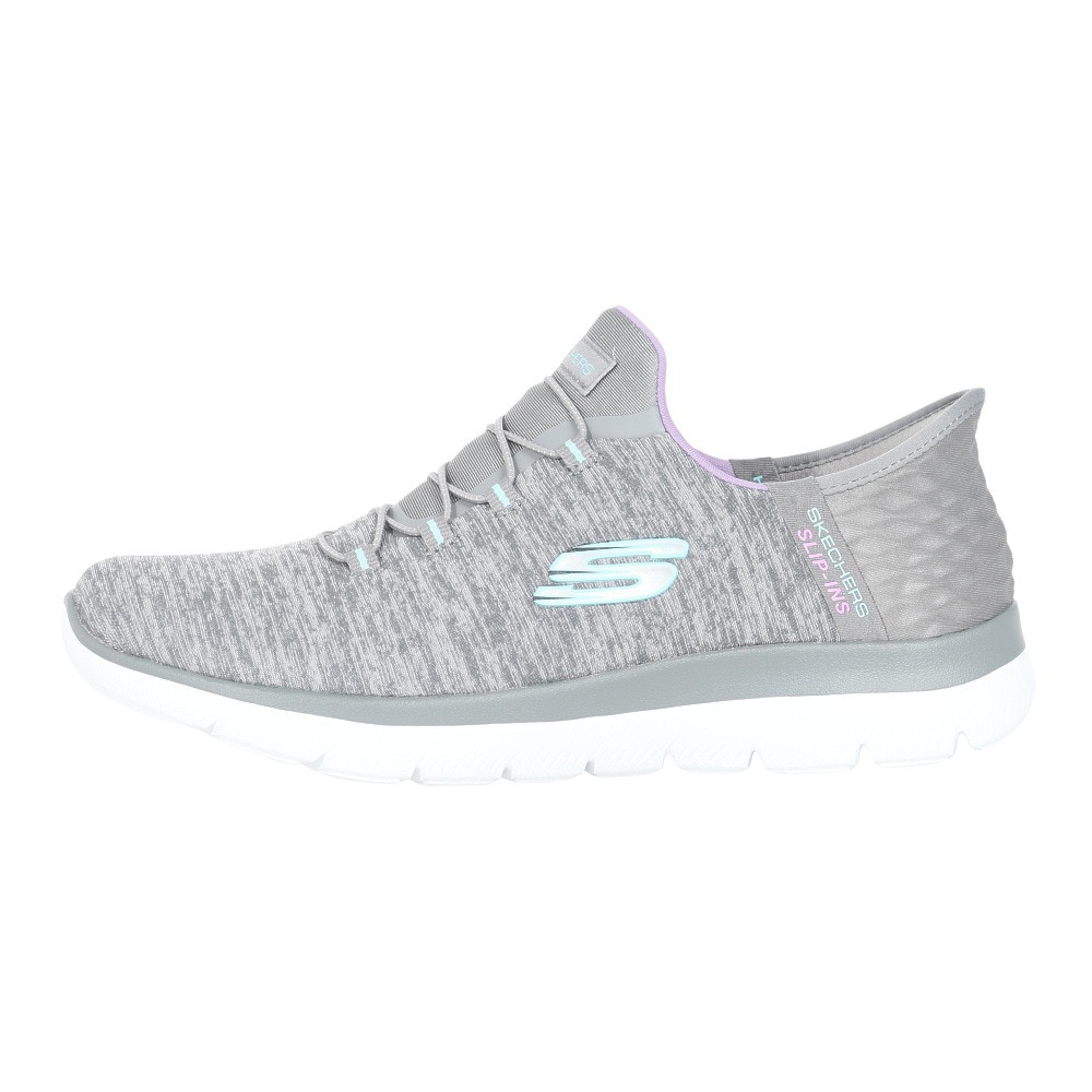 スケッチャーズ（SKECHERS）（レディース）カジュアルシューズ スリップインズ サミッツ ダズリング ヘイズ グレー 149937W-GYMT スニーカー ハンズフリー