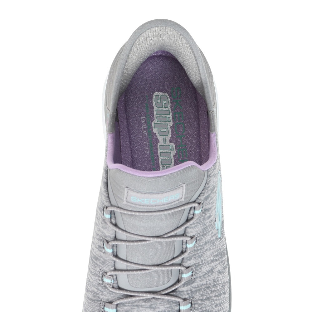 スケッチャーズ（SKECHERS）（レディース）カジュアルシューズ スリップインズ サミッツ ダズリング ヘイズ グレー 149937W-GYMT スニーカー ハンズフリー
