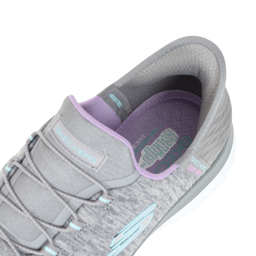 スケッチャーズ（SKECHERS）（レディース）カジュアルシューズ スリップインズ サミッツ ダズリング ヘイズ グレー 149937W-GYMT スニーカー ハンズフリー