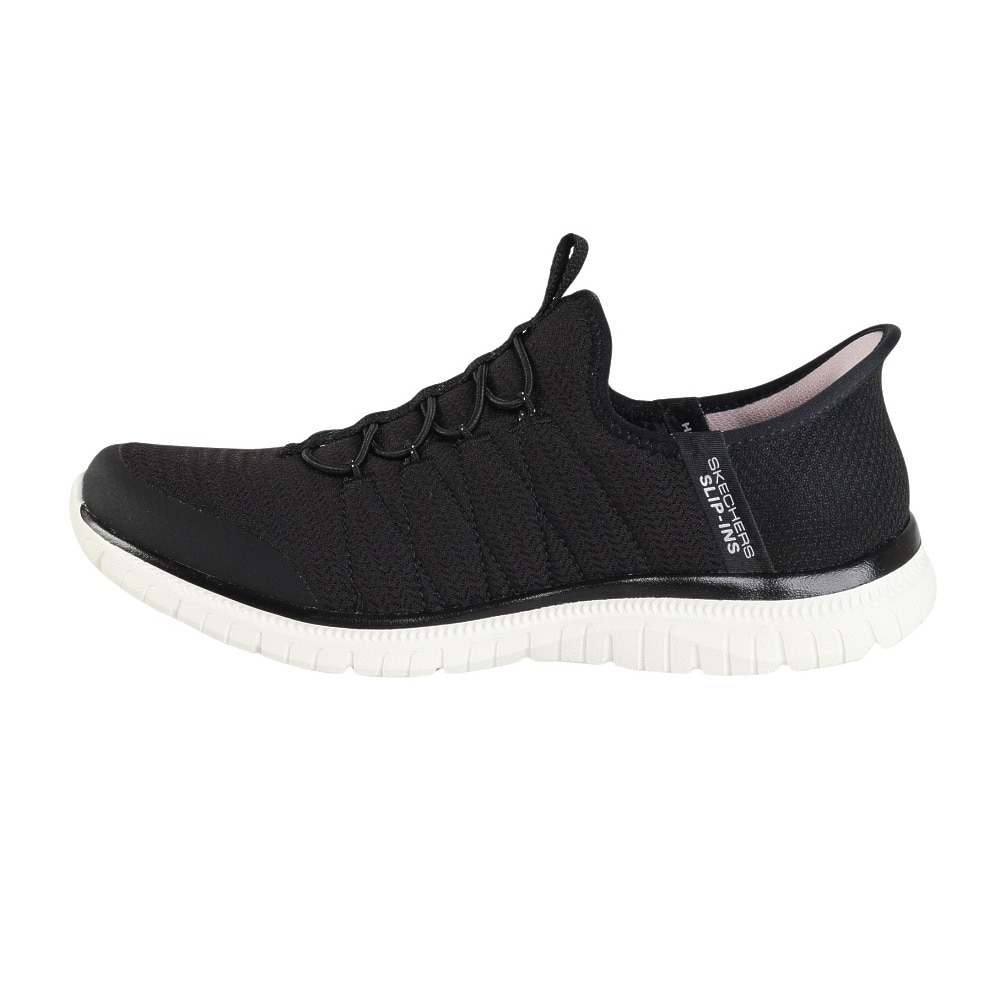 スケッチャーズ（SKECHERS）（レディース）カジュアルシューズ スリップインズ バーチュー グロー ブラック 104426-BKW スニーカー ハンズフリー 快適