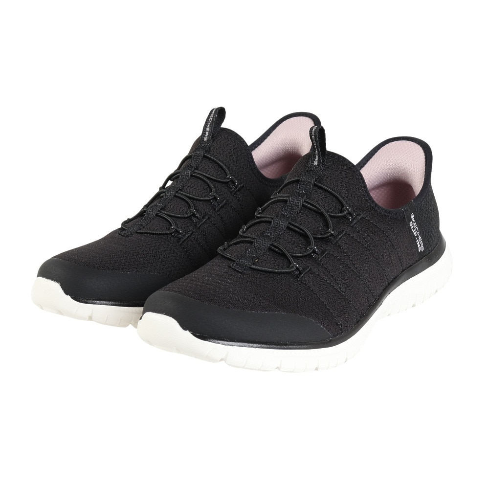 スケッチャーズ（SKECHERS）（レディース）カジュアルシューズ スリップインズ バーチュー グロー ブラック 104426-BKW スニーカー ハンズフリー 快適