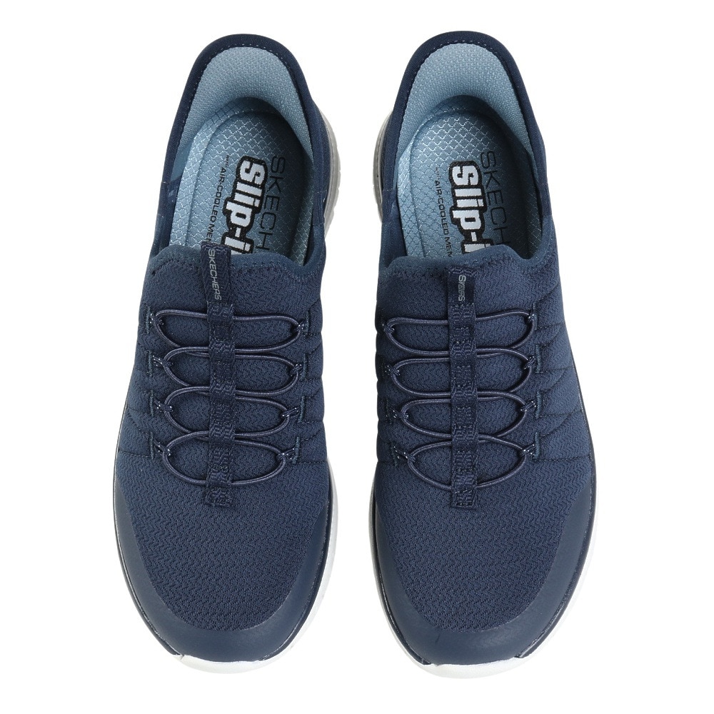 スケッチャーズ（SKECHERS）（レディース）カジュアルシューズ スリップインズ バーチュー グロー ネイビー 104426-NVY スニーカー ハンズフリー 快適