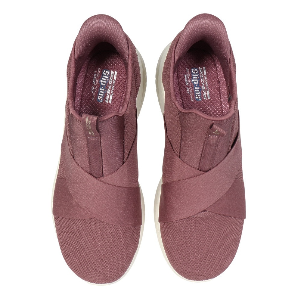 スケッチャーズ（SKECHERS）（レディース）カジュアルシューズ スリップインズボブススクワッドカオス ライラック 117505W-MVE スニーカー 屈曲性 快適