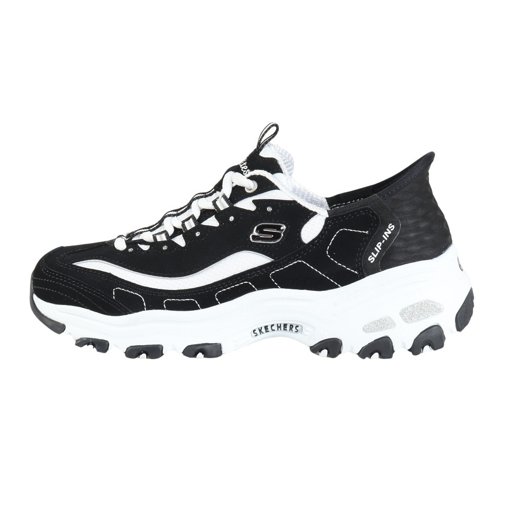 スケッチャーズ（SKECHERS）（レディース）カジュアルシューズ スリップインズ ディーライツ ニュー クラシック ブラック 150030-BKW スニーカー ハンズフリー