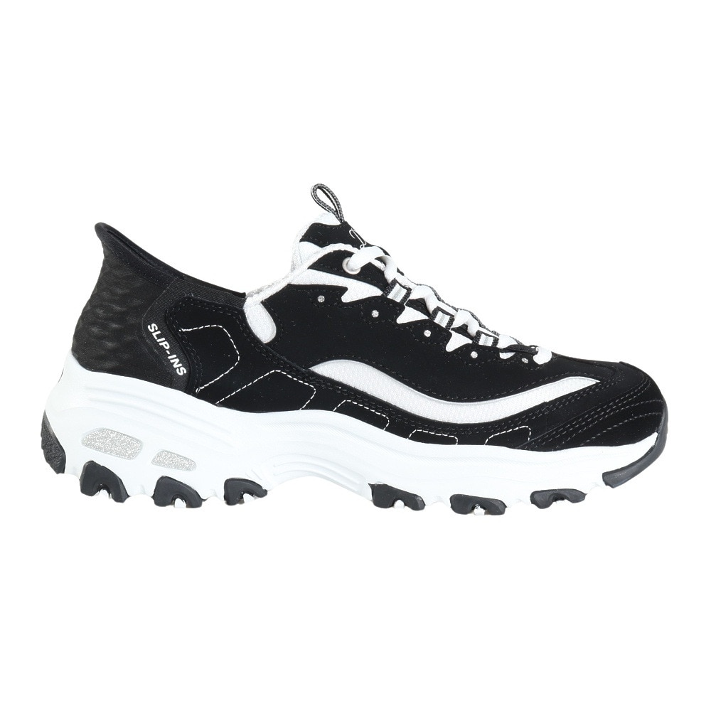 スケッチャーズ（SKECHERS）（レディース）カジュアルシューズ スリップインズ ディーライツ ニュー クラシック ブラック 150030-BKW スニーカー ハンズフリー