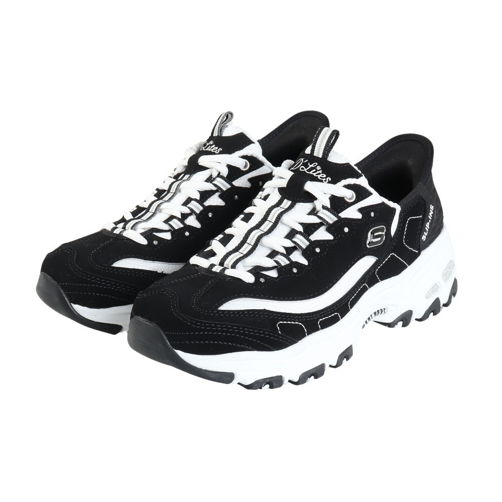 スケッチャーズ（SKECHERS）（レディース）カジュアルシューズ スリップインズ ディーライツ ニュー クラシック ブラック 150030-BKW スニーカー ハンズフリー