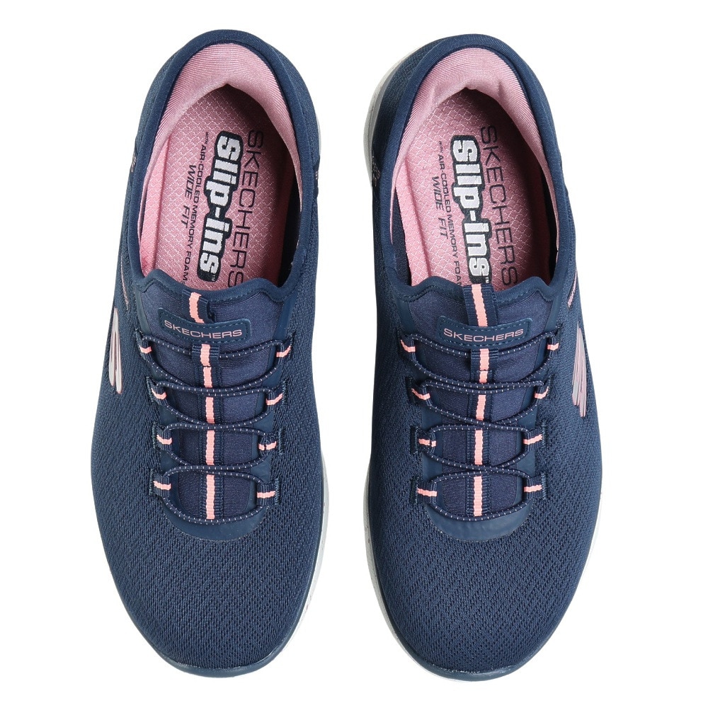 スケッチャーズ（SKECHERS）（レディース）カジュアルシューズ スリップインズ サミッツ ベスト チョイス ネイビー 150199W-NVCL スニーカー ハンズフリー