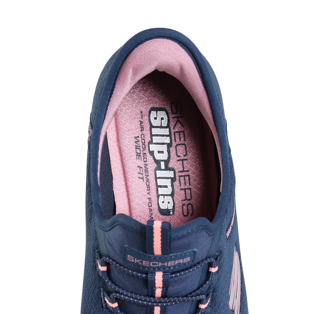 スケッチャーズ（SKECHERS）（レディース）カジュアルシューズ スリップインズ サミッツ ベスト チョイス ネイビー 150199W-NVCL スニーカー ハンズフリー